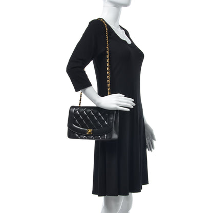 Chanel Lambskin Quilted Medium Single Flap Black 2 of 10