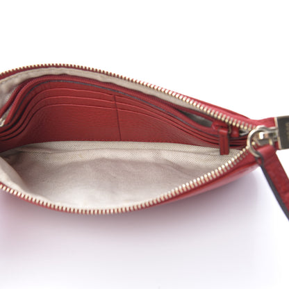 Gucci Pebbled Calfskin Soho Wristlet Vibrant Red 5 of 8