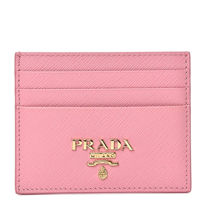 Prada Saffiano Metal Business Card Holder Petalo 1 of 8