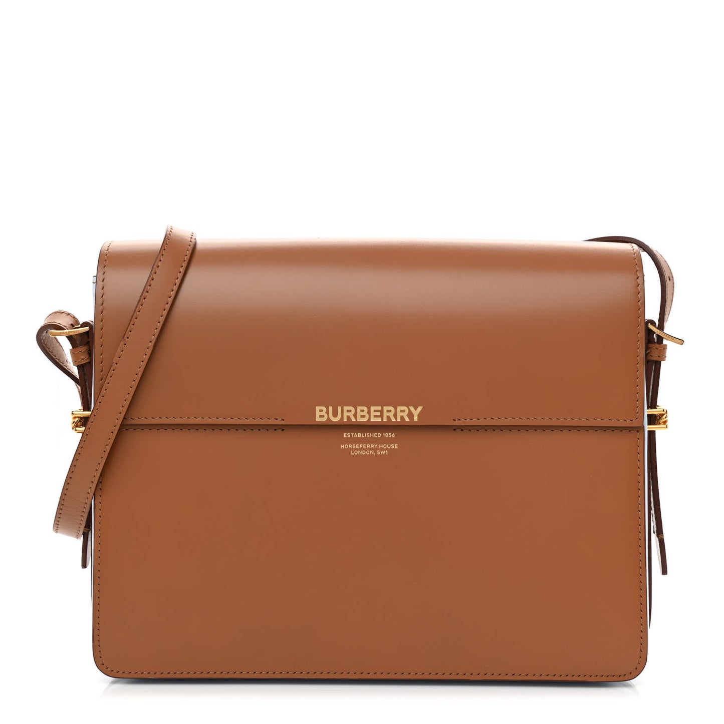 Calfskin Two Tone Large Grace Bag Nutmeg Pale Blue