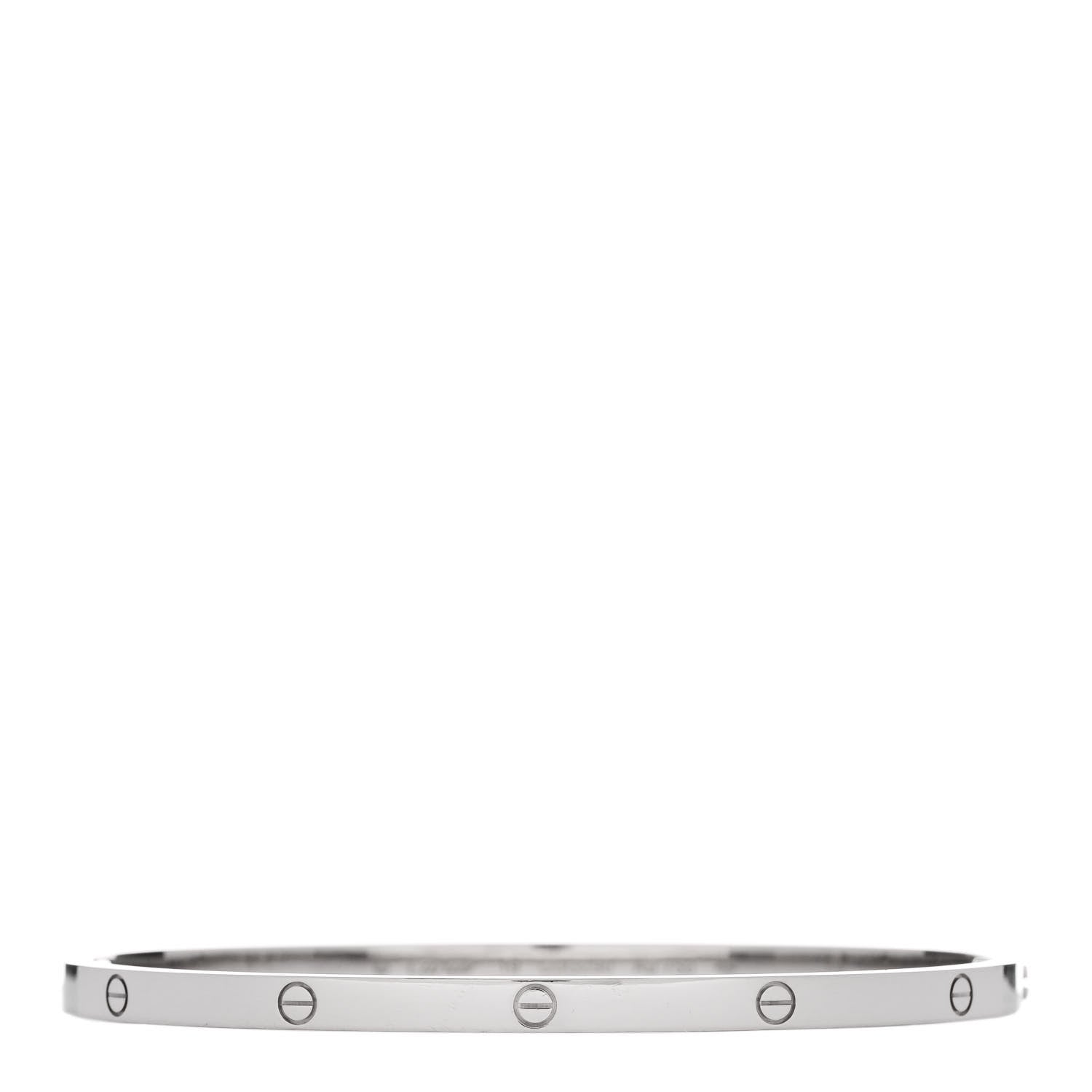 Cartier 18K White Gold Small LOVE Bracelet 19 1 of 8