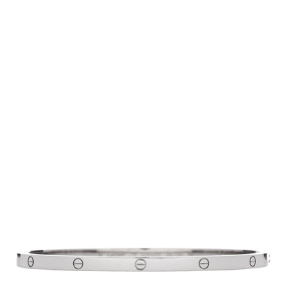 Cartier 18K White Gold Small LOVE Bracelet 19 1 of 8