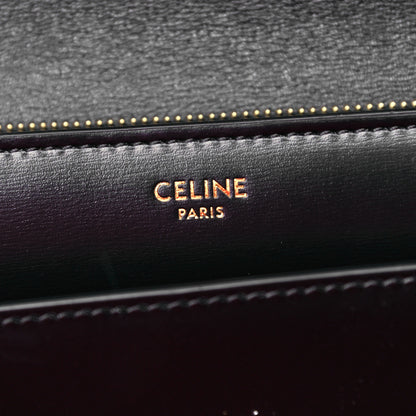 Celine Shiny Calfskin Triomphe Chain Bag Black 6 of 8