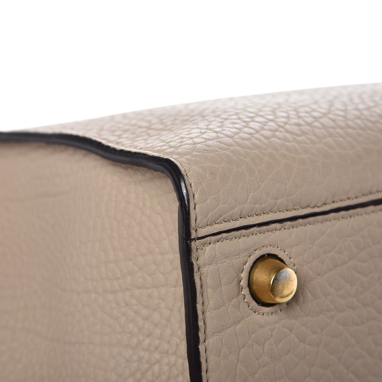 Bullhide Calfskin Small Ring Bag Dune