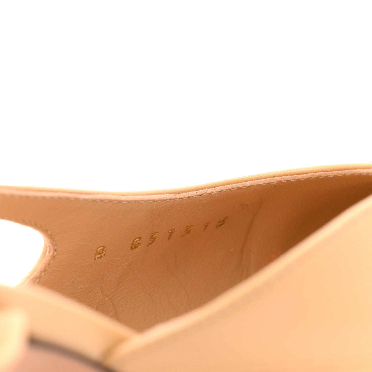 Chanel Goatskin Grosgrain Cap Toe CC Slingback Pumps 36.5 Beige Black 9 of 13