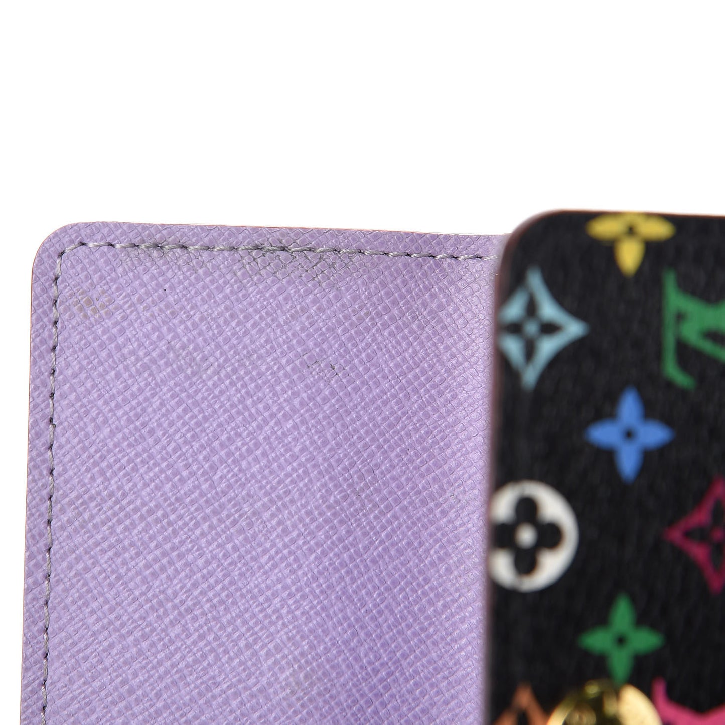 Monogram Multicolor Multicles 4 Key Holder Black Violet