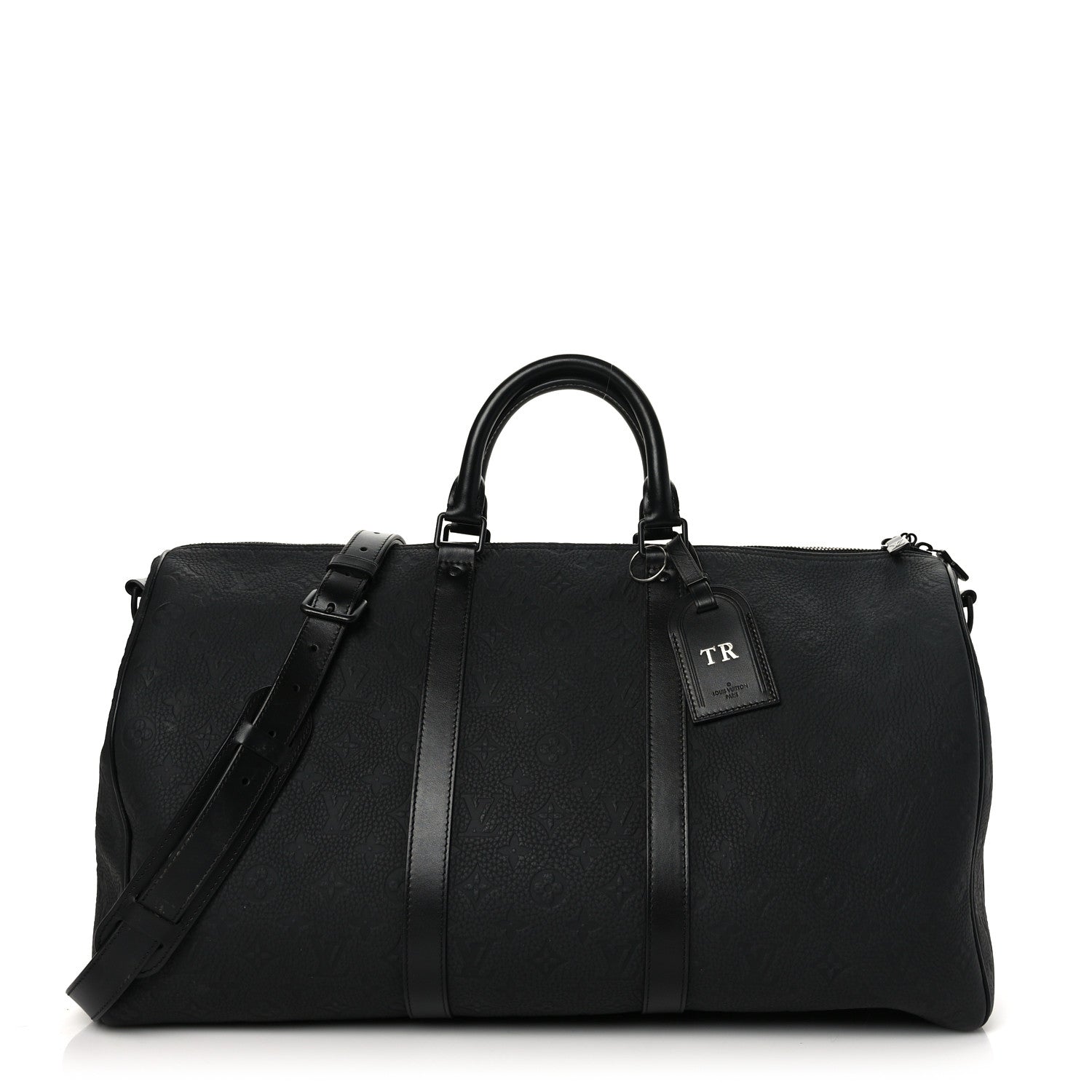 Louis Vuitton Taurillon Monogram Keepall Bandouliere 50 Black 1 of 11