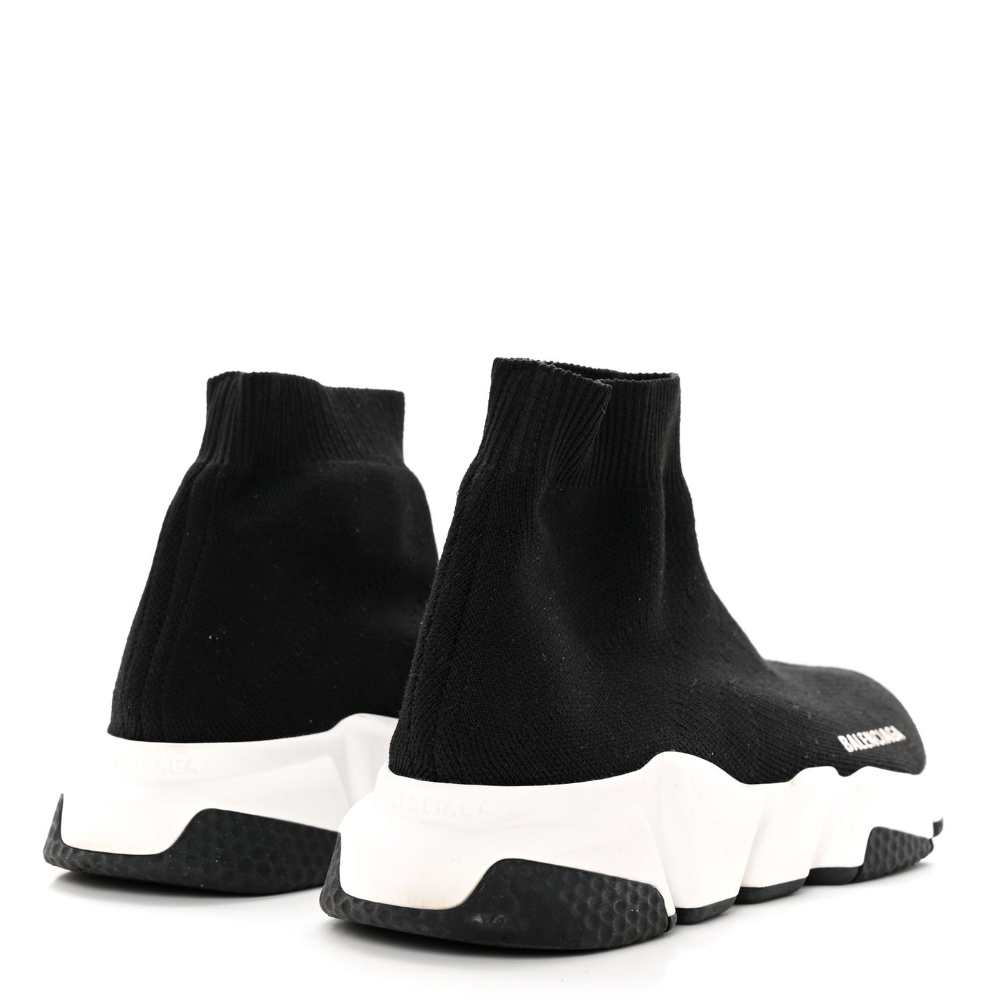 Neoprene Knit Womens Speed Sneakers 38 Black White