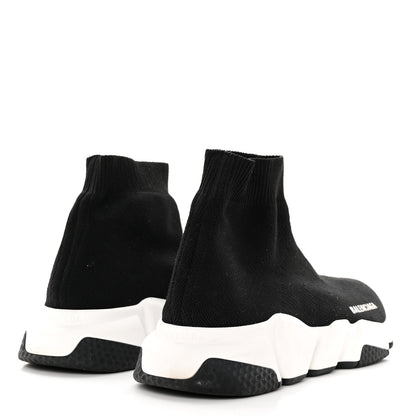 Balenciaga Neoprene Knit Womens Speed Sneakers 38 Black White 4 of 16