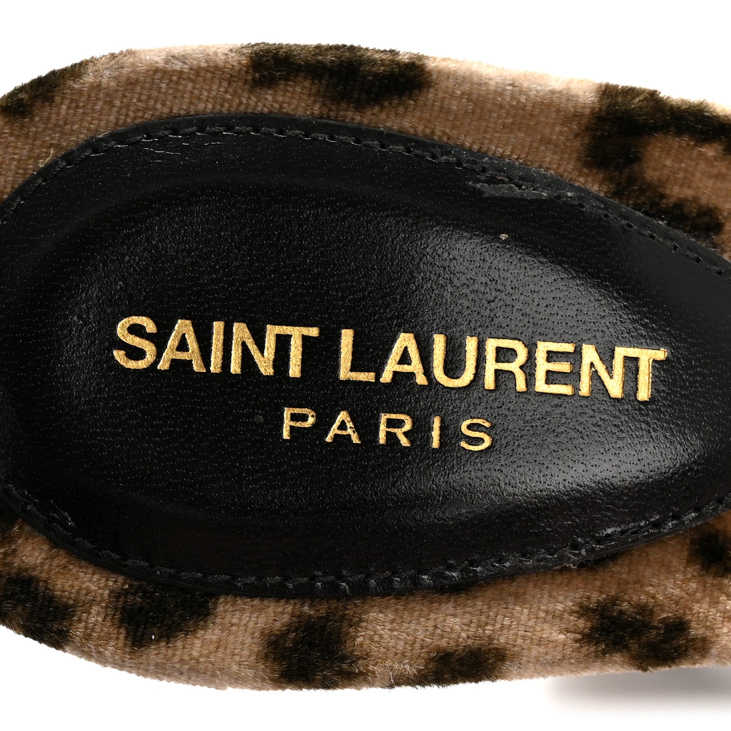 Velvet Leopard Print Gippy 105 Sandals 38.5 Manto Naturale