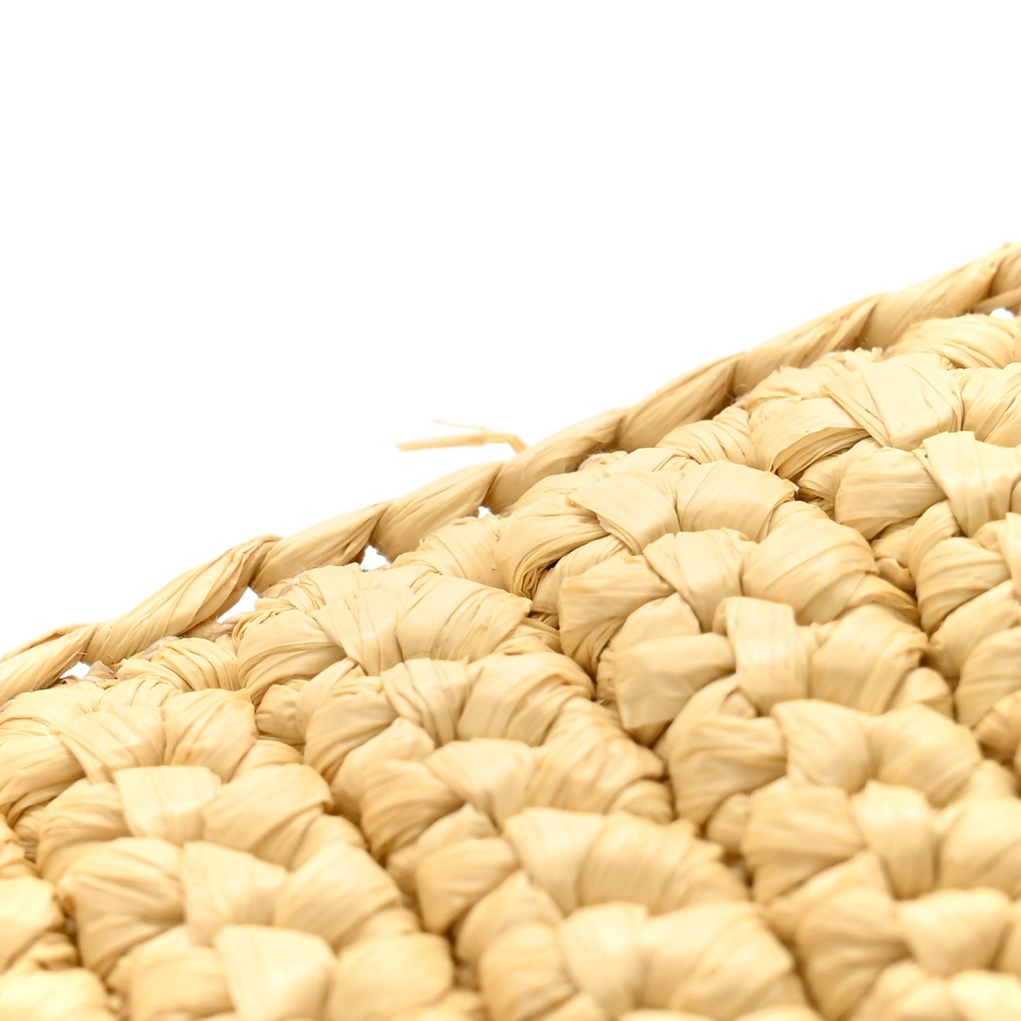 Yarn Raffia Effect Crochet Brique Crossbody Bag Natural