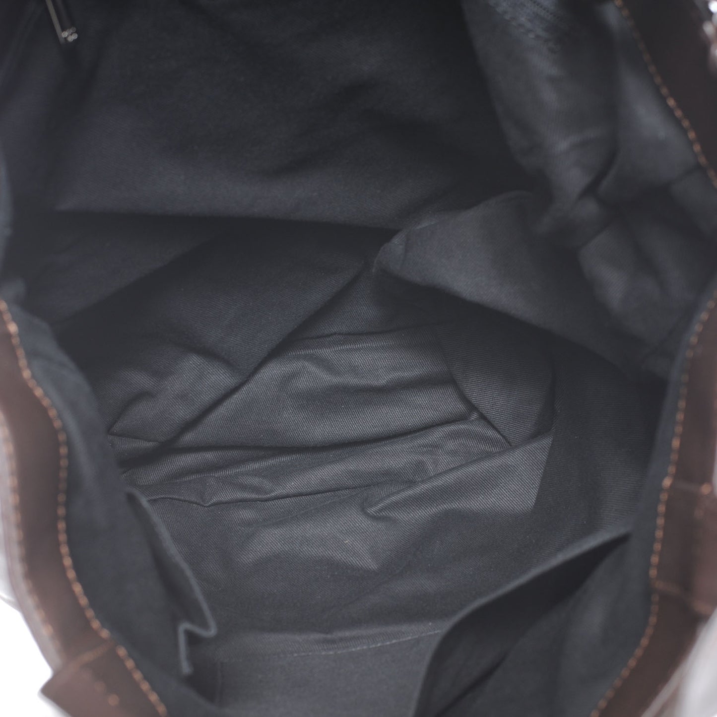 Calfskin Expandable Large Messenger Brown