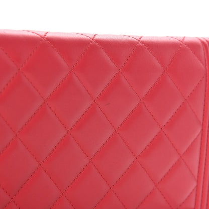 Chanel Lambskin Quilted Boy Wallet On Chain WOC Dark Pink 11 of 12