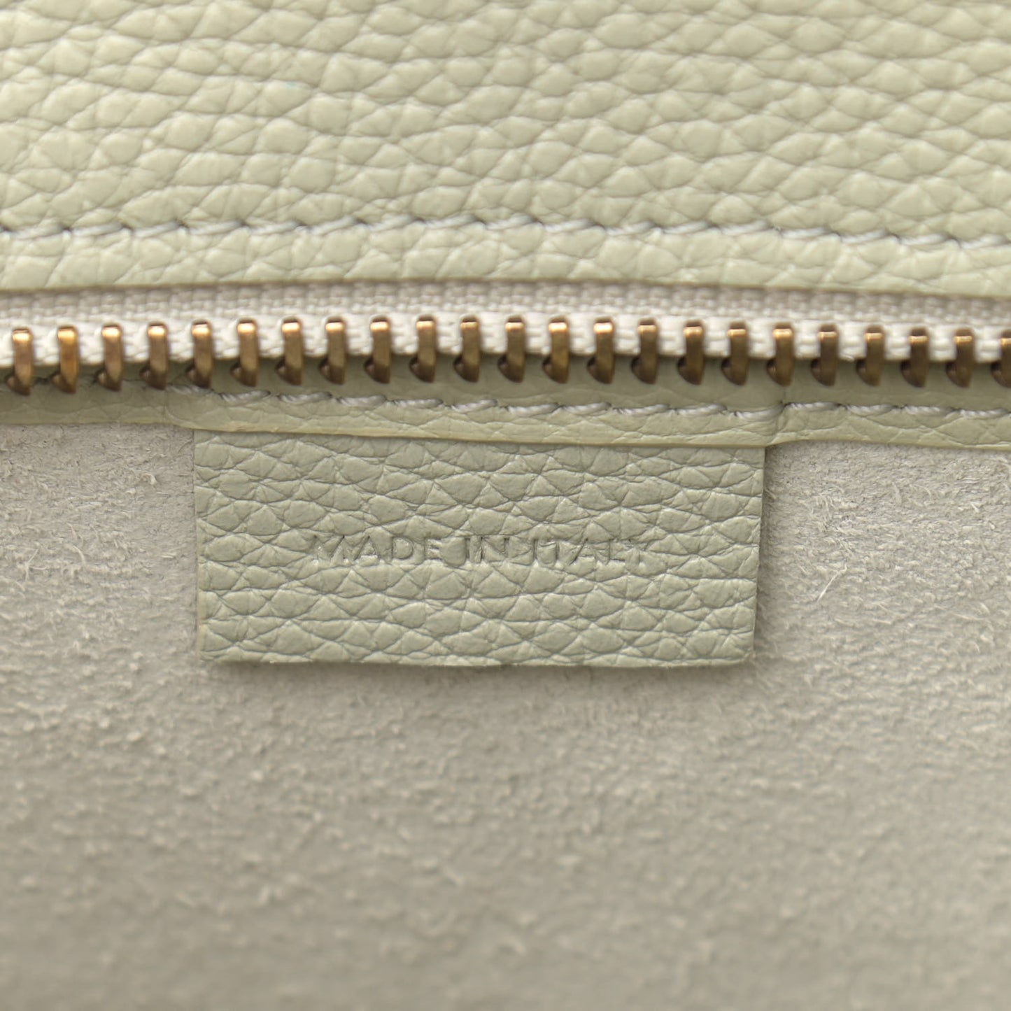 Drummed Calfskin Nano Luggage Vert D'eau