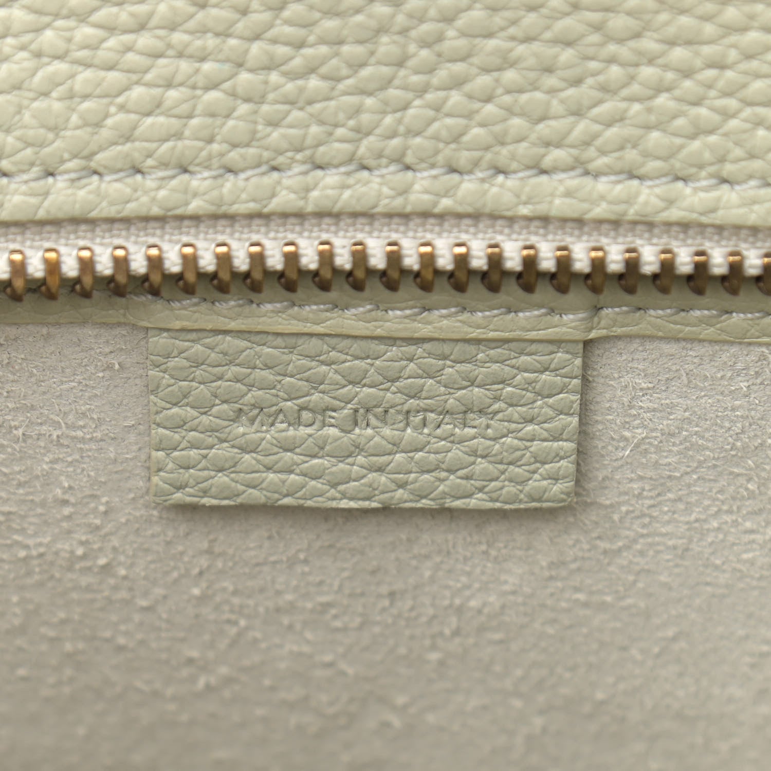 Celine Drummed Calfskin Nano Luggage Vert D'eau 6 of 9