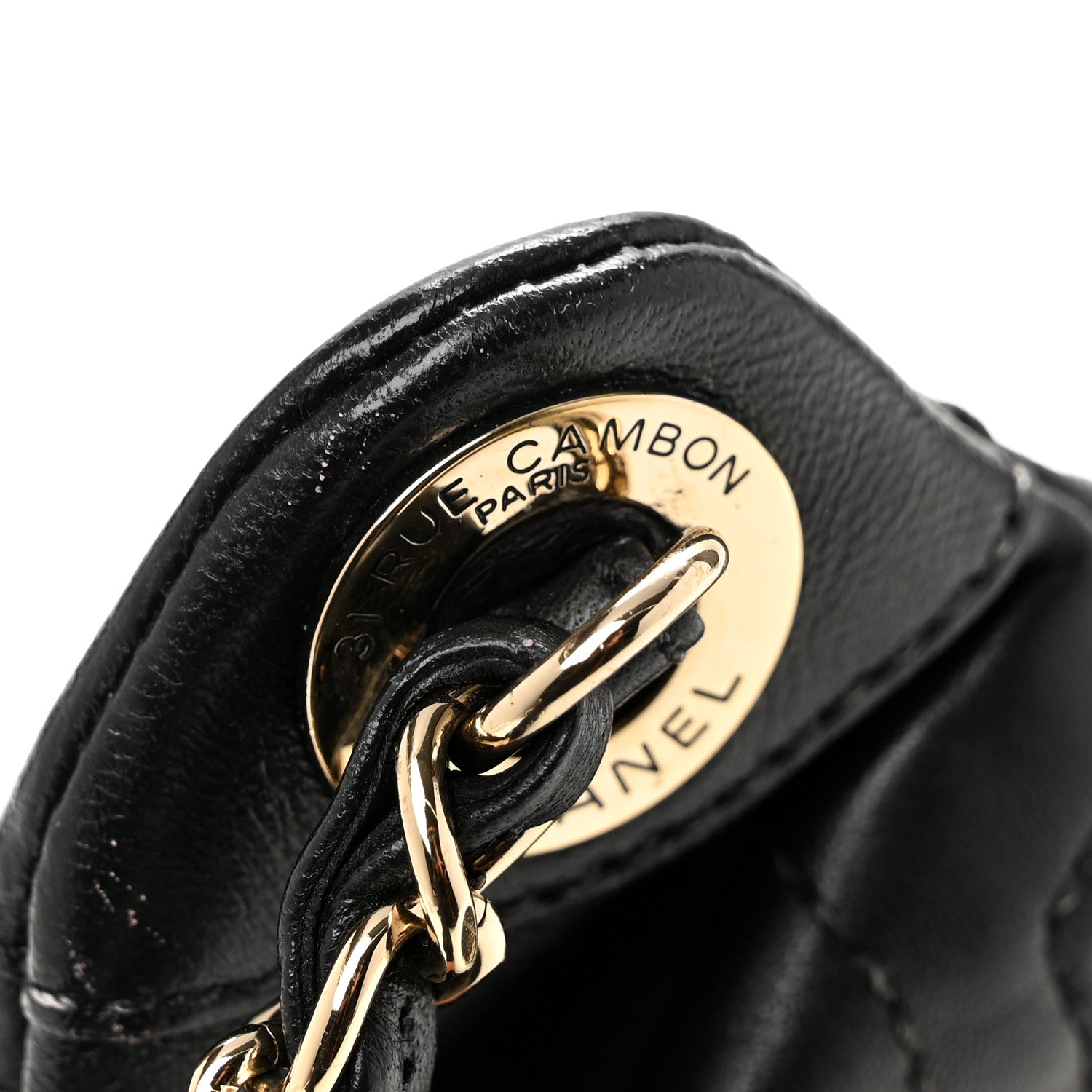 Chanel Lambskin Quilted Waist Bag Fanny Pack Black 13 of 14