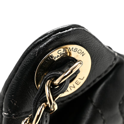 Chanel Lambskin Quilted Waist Bag Fanny Pack Black 13 of 14