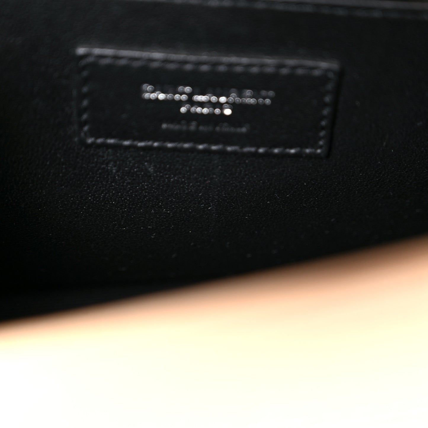 Calfskin Crocodile Embossed Medium Classic Monogram Kate Tassel Satchel Nude Powder