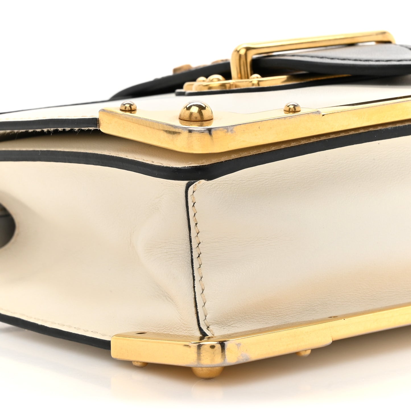 City Calf Saffiano Cahier Bag Talco Black