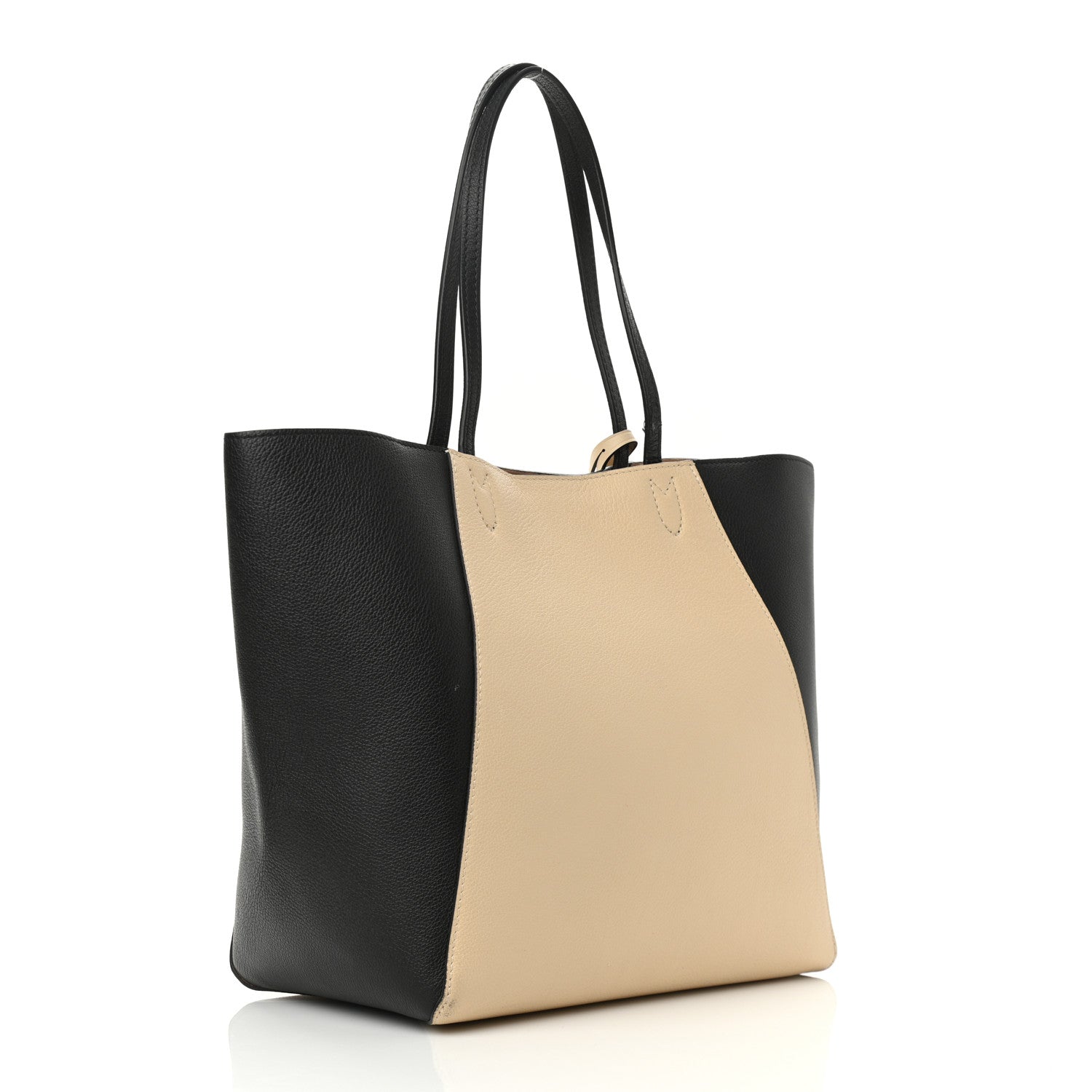 Louis Vuitton Calfskin Lockme Go Tote Black Vanilla 3 of 11