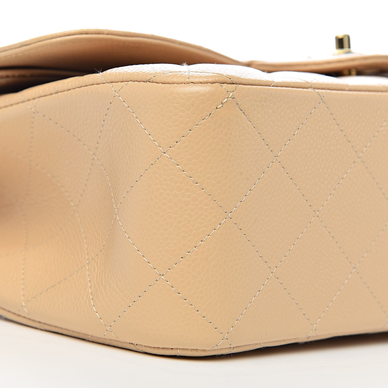 Chanel Caviar Quilted Jumbo Double Flap Beige Clair 8 of 10