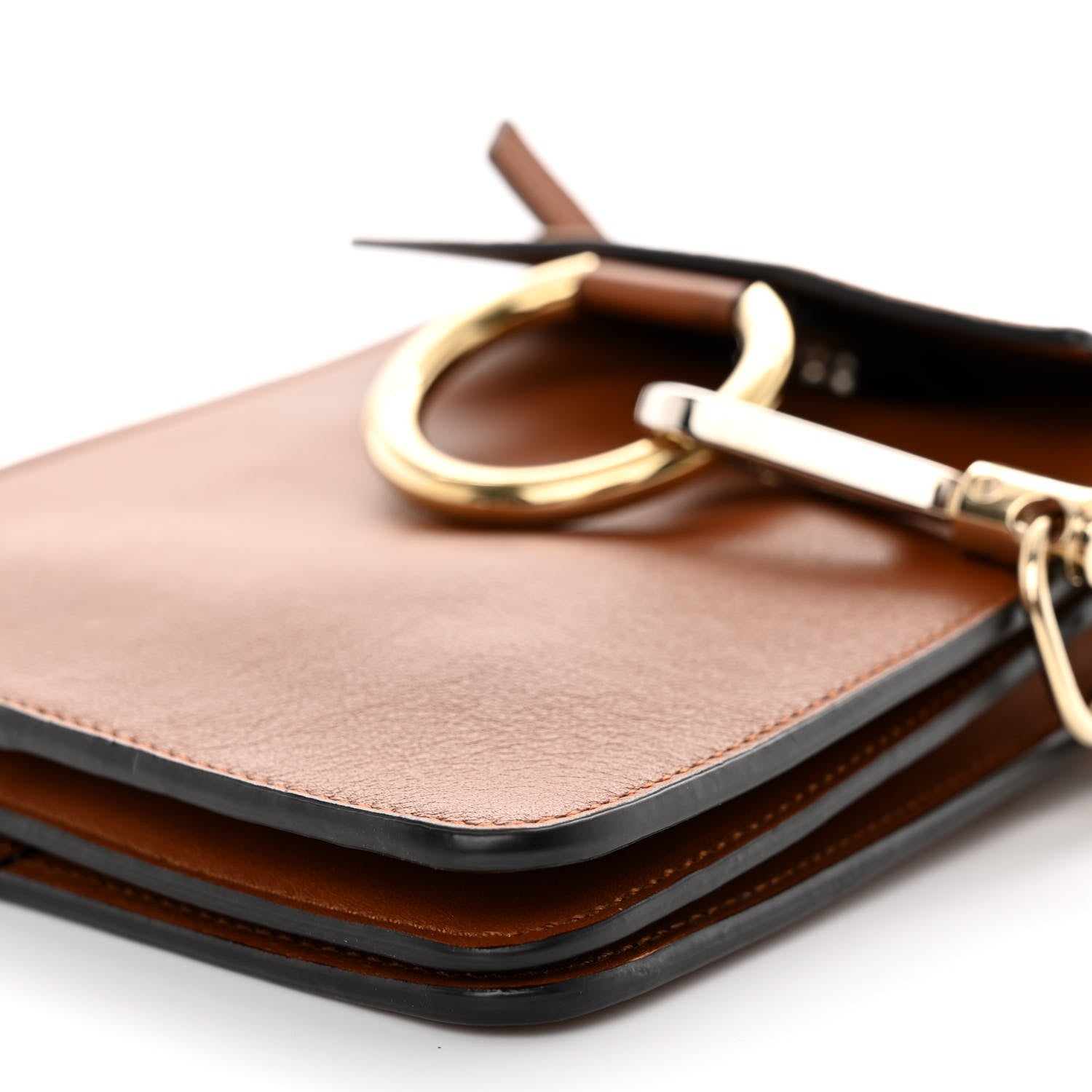 Chloe Suede Calfskin Mini Faye Bracelet Bag Tobacco 10 of 10