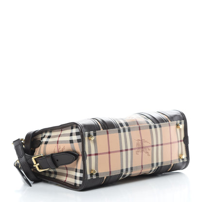Burberry Haymarket Check Minford Portrait Tote Chocolate 4 of 15
