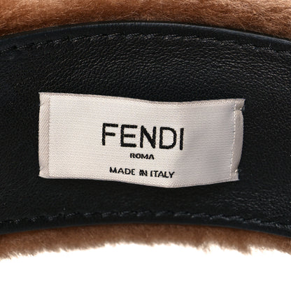 Fendi Shearling FF Logo Headband Tobacco 3 of 3