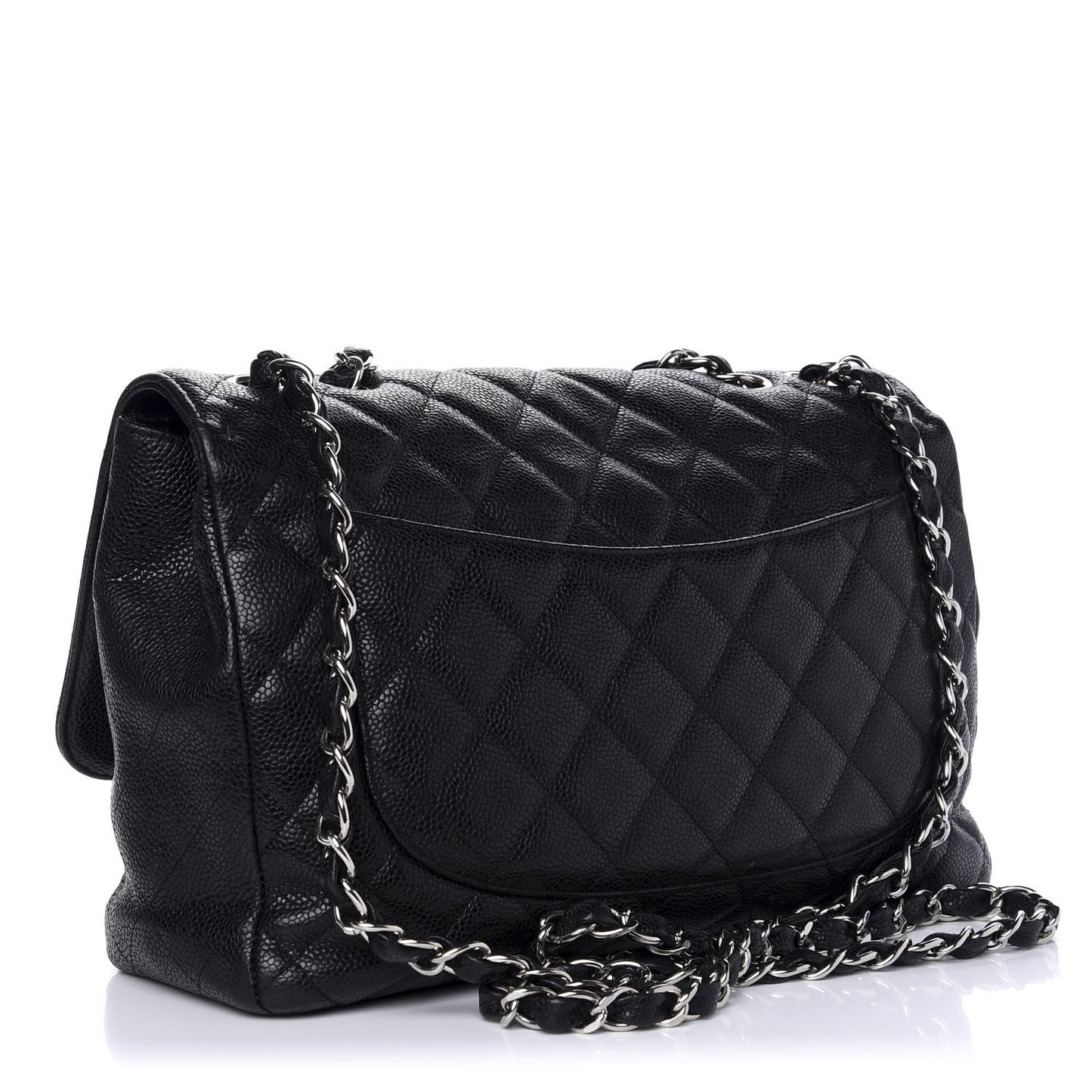 Caviar Quilted Jumbo Single Flap Black