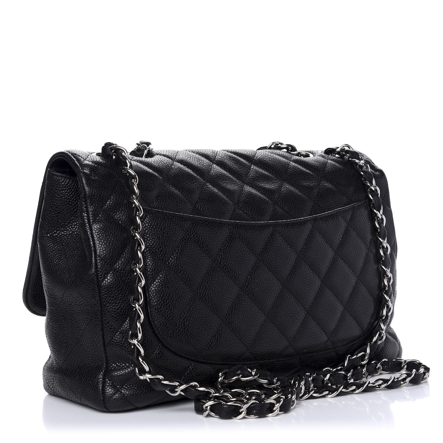 Chanel Caviar Quilted Jumbo Single Flap Black 3 of 9