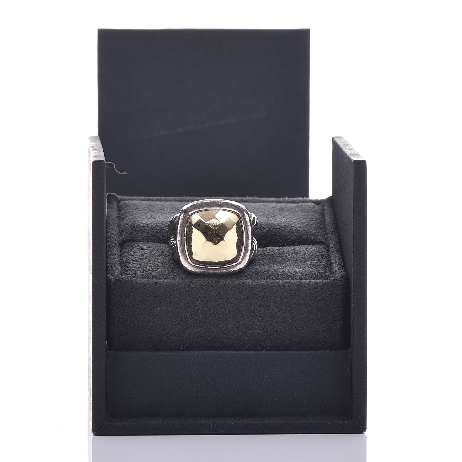 David Yurman Sterling Silver 18K Yellow Gold 14mm Albion Dome Ring 51 5.75 7 of 7