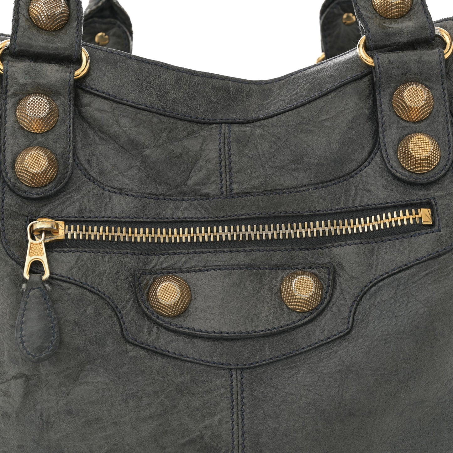 Agneau Giant 21 Gold Hardware Brief Anthracite