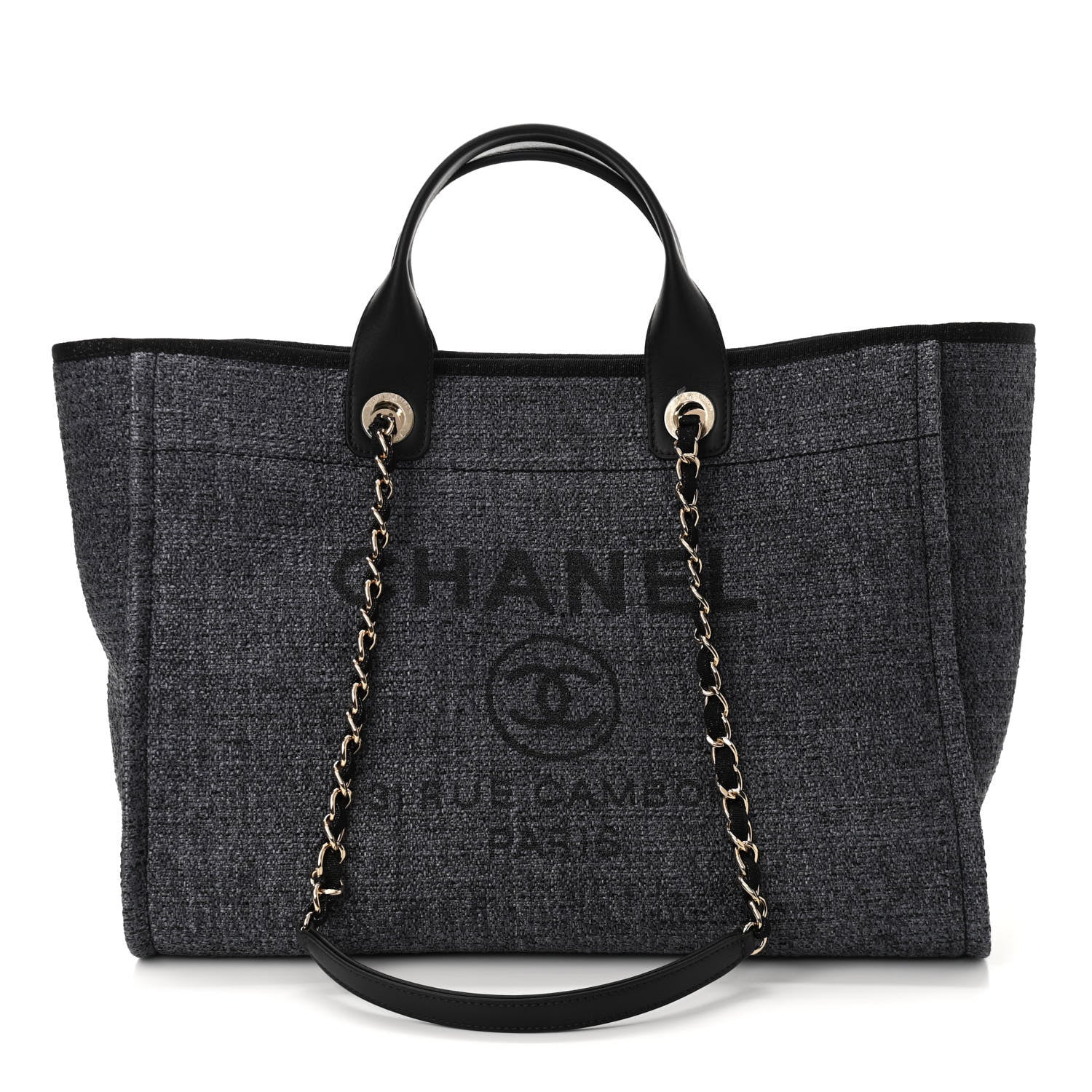 Chanel Lurex Boucle Medium Deauville Tote Black 1 of 10