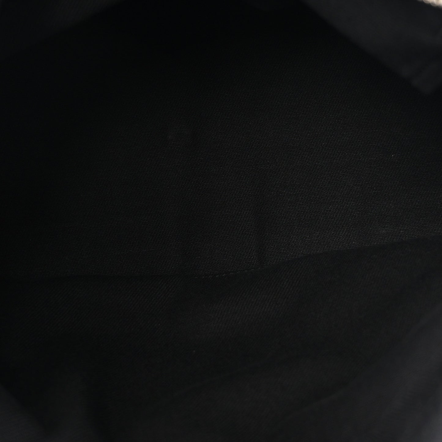 Calfskin Canvas Large Muse Two Black