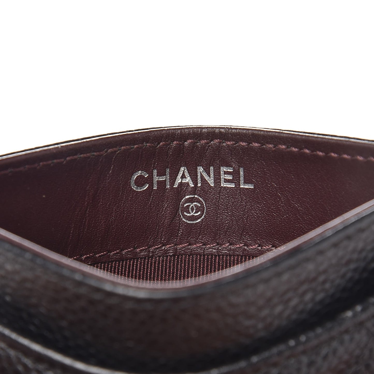 Caviar Quilted Card Holder Black