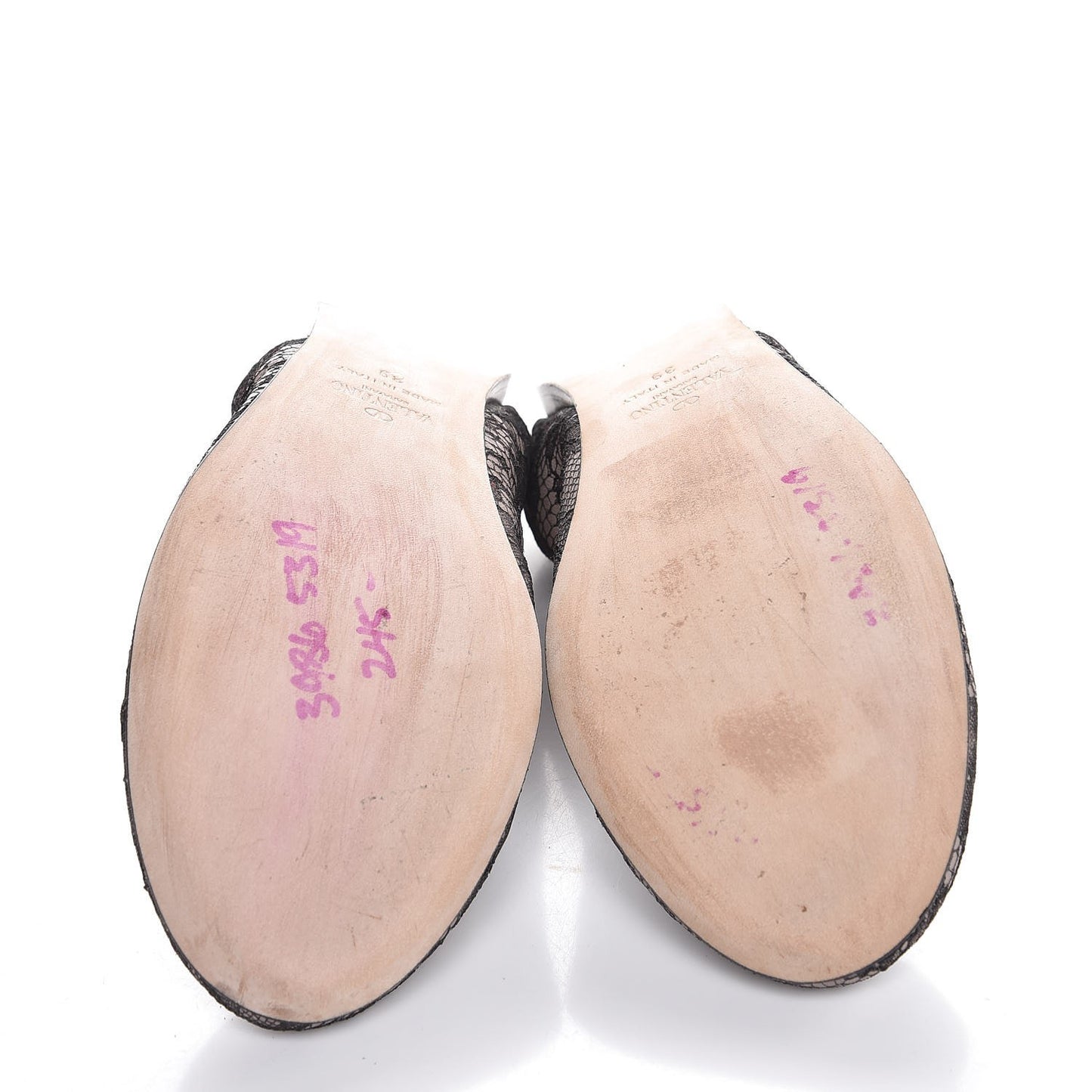 Lace Ballerina Flats 39 Black