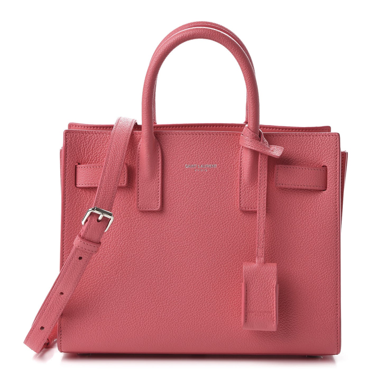 Grained Calfskin Nano Sac De Jour Coral