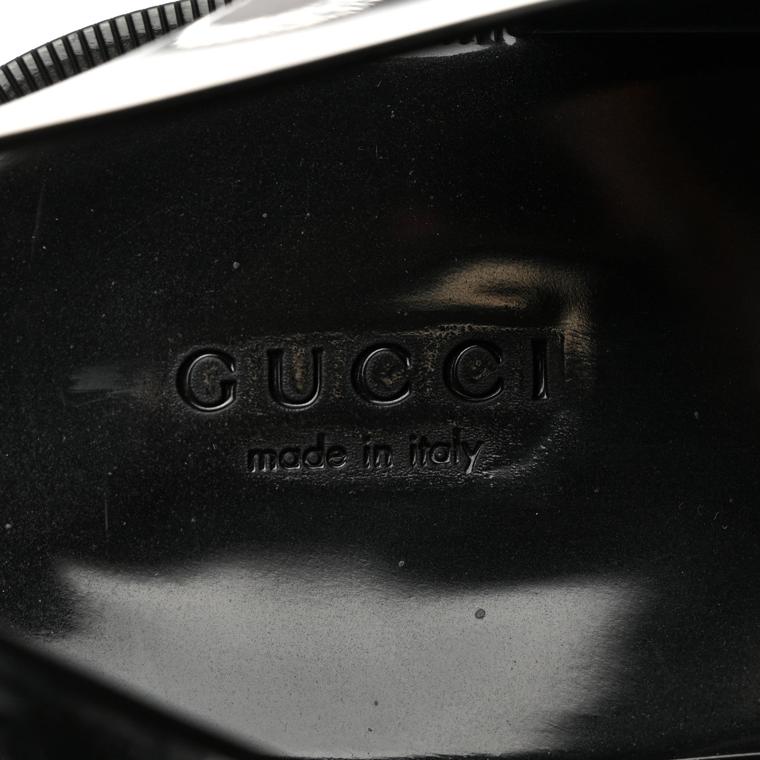 Gucci Shiny Rubber Womens Double G Buckle Strap Sandals 39 Black 6 of 8