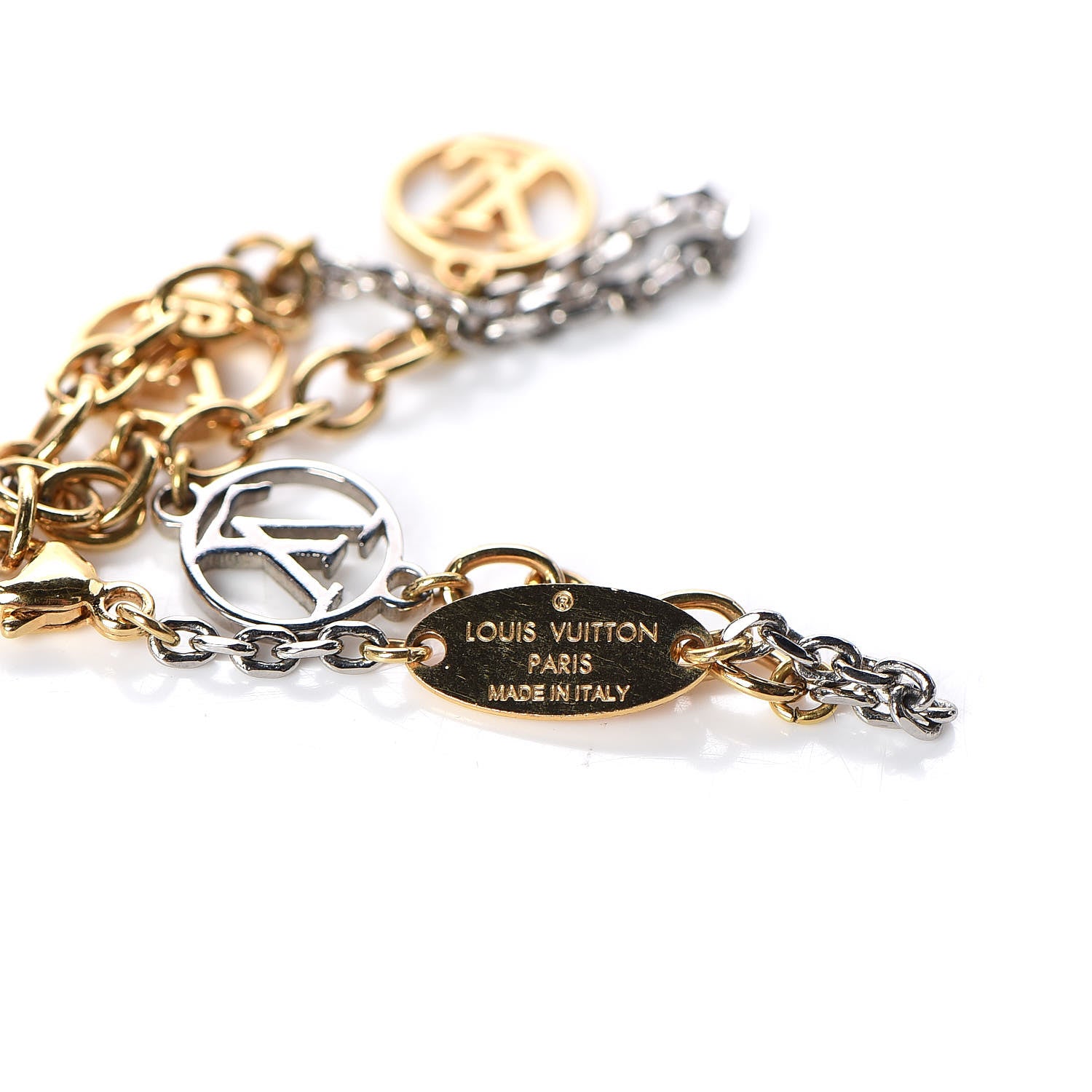 Louis Vuitton Logomania Bracelet Silver Gold 4 of 4