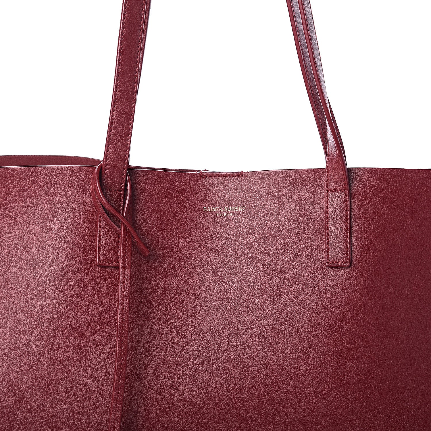 Saint Laurent Calfskin Large Shopping Tote Rouge Legion 6 of 8