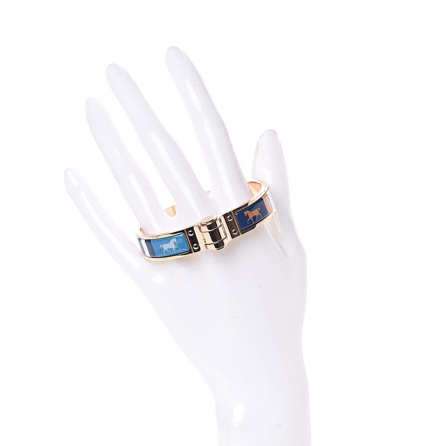 Enamel Printed Narrow Charniere Couvertures Nouvelles Hinged Bracelet S
