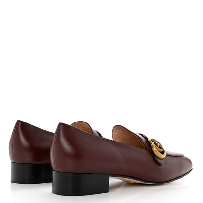 Gucci Malaga Kid Womens GG Marmont Loafers 42 Vintage Bordeaux 4 of 8