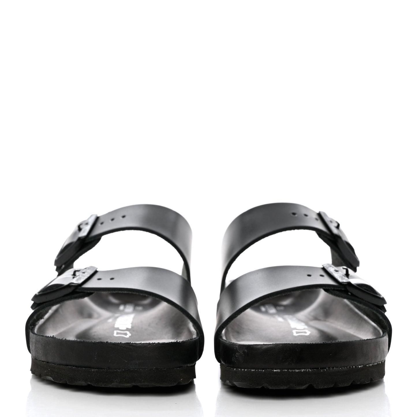 Calfskin VLTN Birkenstock Slide Sandals 40 Black