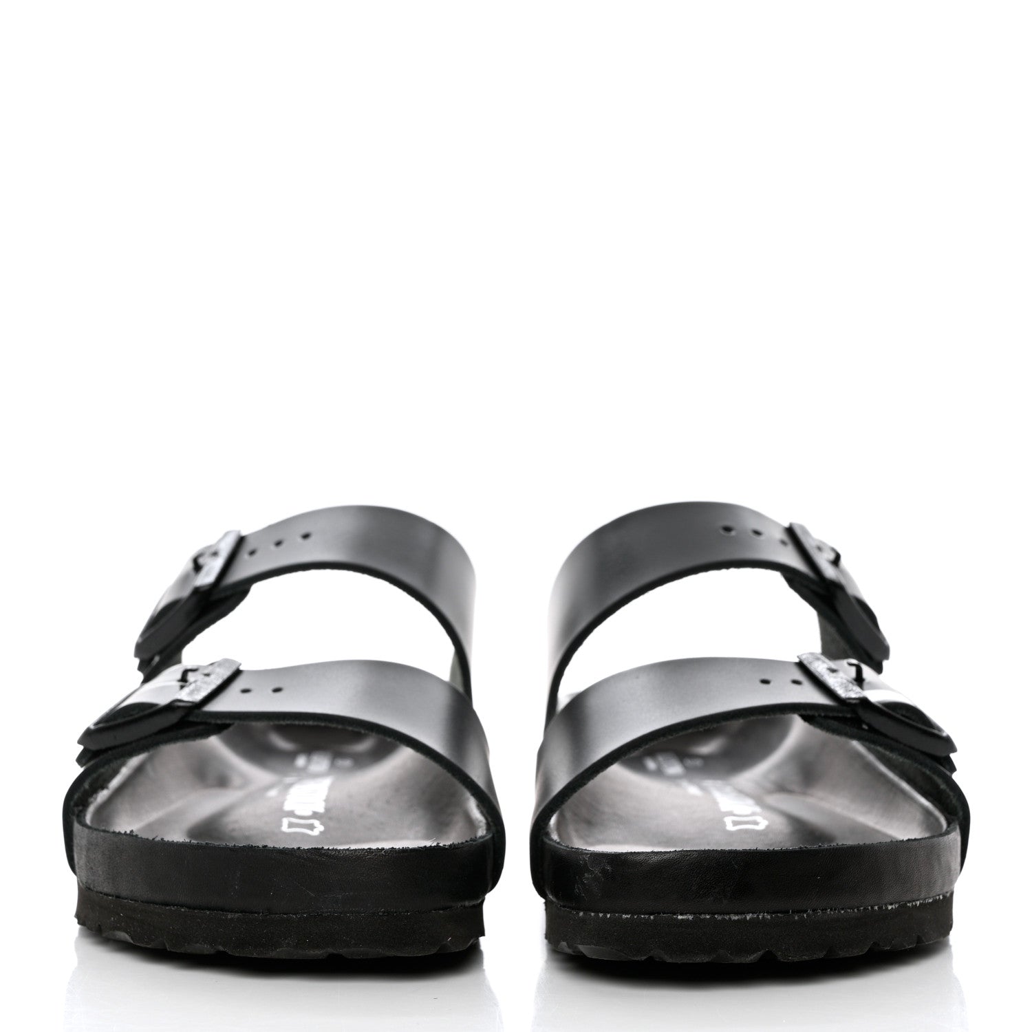 Valentino Garavani Calfskin VLTN Birkenstock Slide Sandals 40 Black 2 of 9