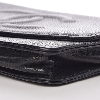 Chanel Caviar Timeless CC Wallet On Chain WOC Black 6 of 18