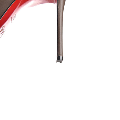 Christian Louboutin Calfskin Calamijane Booty 100 Ankle Boots 39.5 Majestic Silver 12 of 19
