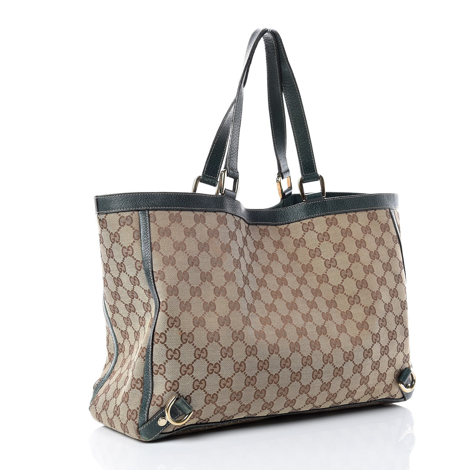 Gucci Monogram Large Abbey Tote Green 3 of 18