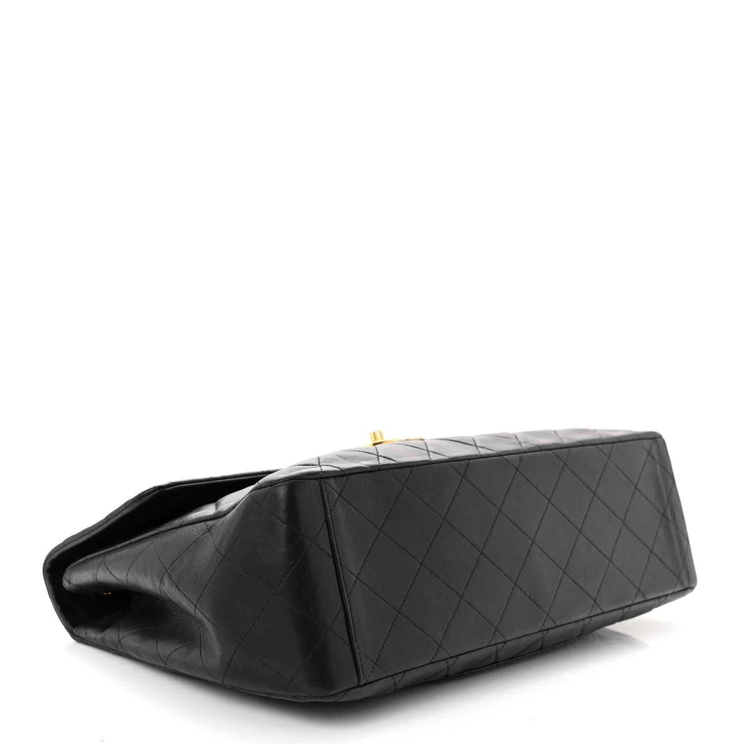 Chanel Lambskin Quilted XL Jumbo Single Flap Black 4 of 14