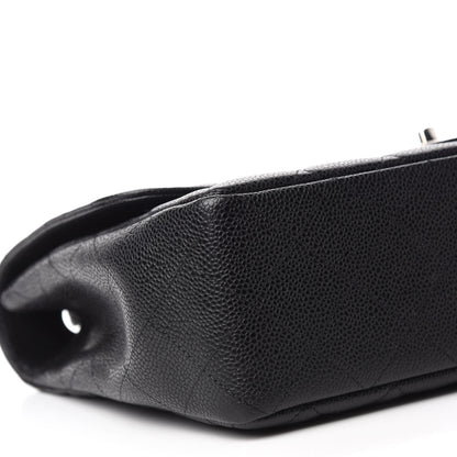 Chanel Caviar Quilted Jumbo Single Flap Black 6 of 11