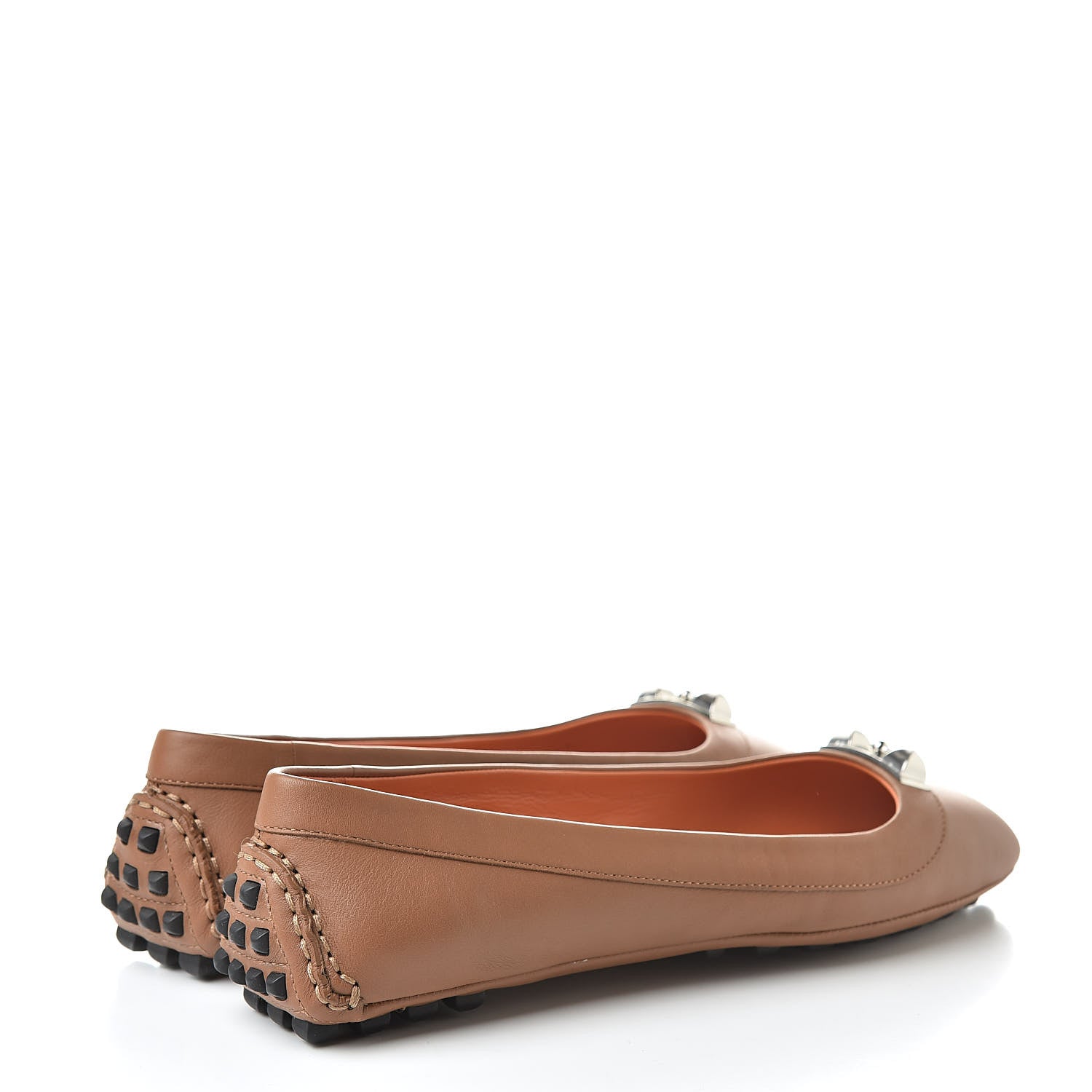 Hermes Calfskin Liberty Ballerina Flats 36.5 Gold 4 of 11